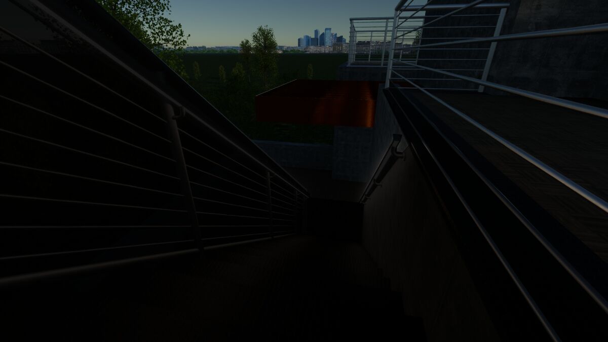 Outdoor handrail lighting top